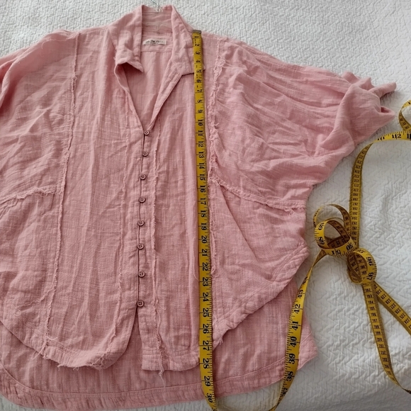 Free People We The Free One And Only Buttondown Top Dolman Oversized Sz S - Picture 11 of 11